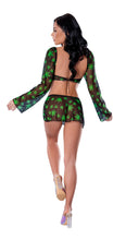 Load image into Gallery viewer, Hazy Dayz Crop Top Skirt &amp; G String Pot Leaf L/xl

