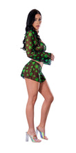 Load image into Gallery viewer, Hazy Dayz Crop Top Skirt &amp; G String Pot Leaf L/xl
