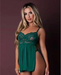 Baby Doll & Panty Set Emeral M