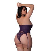 Load image into Gallery viewer, Basque &amp; Split Panty Plum 2xl
