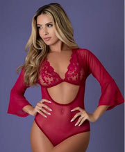 Load image into Gallery viewer, Sleeve 3/4 Playsuit Cherry M
