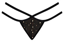 Load image into Gallery viewer, Glitz &amp; Glam Split Crotch Thong Black 2xl
