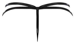 Liquid Onyx Crotchless Panty Black L/xl