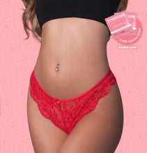 Load image into Gallery viewer, Sweetums Split Panty W/ Wipes Cherry 2xl
