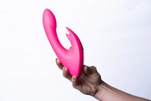 Load image into Gallery viewer, Leah Rechargeable Silicone Rabbit Massager Neon Pink

