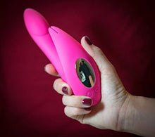 Load image into Gallery viewer, Leah Rechargeable Silicone Rabbit Massager Neon Pink
