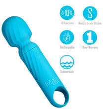 Load image into Gallery viewer, Dolly Blue Silicone Mini Wand Rechargeable
