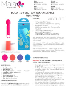 Dolly Purple Silicone Mini Wand Rechargeable