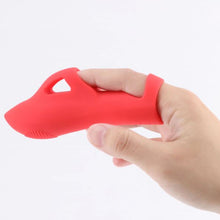 Load image into Gallery viewer, Lana Liquid Silicone Finger Vibe Red
