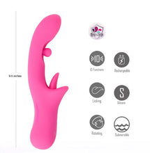 Load image into Gallery viewer, Alora Dual Motor Licking &amp; Rotating Vibe Pink
