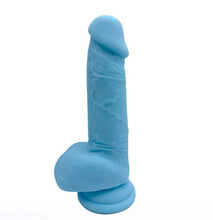 Load image into Gallery viewer, Declan 6.5in Liquid Silicone Dong Blue
