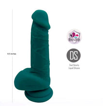 Load image into Gallery viewer, Declan 6.5in Liquid Silicone Dong Green
