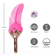 Load image into Gallery viewer, Rayne Silicone Feather Vibe Pink
