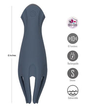 Load image into Gallery viewer, Leo Grey Silicone Tickling Vibrator
