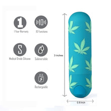 Load image into Gallery viewer, Jessi 420 10 Function Mini Rechargeable Bullet Emerald
