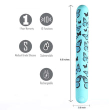 Load image into Gallery viewer, Monarch Butterfly Pattern Long Rechargeable Bullet
