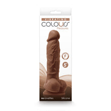 Load image into Gallery viewer, Colours Pleasures Vibrating 5 Dildo Brown &quot;
