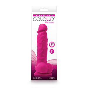 Colours Pleasures Vibrating 5 Dildo Pink "