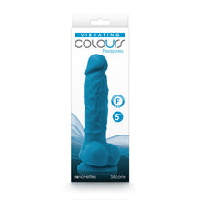 Load image into Gallery viewer, Colours Pleasures Vibrating 5 Dildo Blue &quot;
