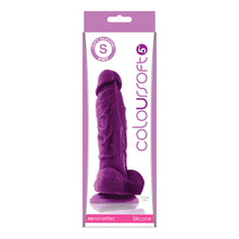 Load image into Gallery viewer, Coloursoft 5in Soft Dildo Purple
