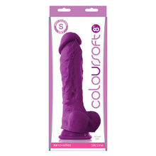 Load image into Gallery viewer, Coloursoft 8in Soft Dildo Purple
