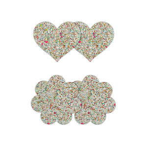 Pretty Pasties Heart & Flower Glow 2 Pair