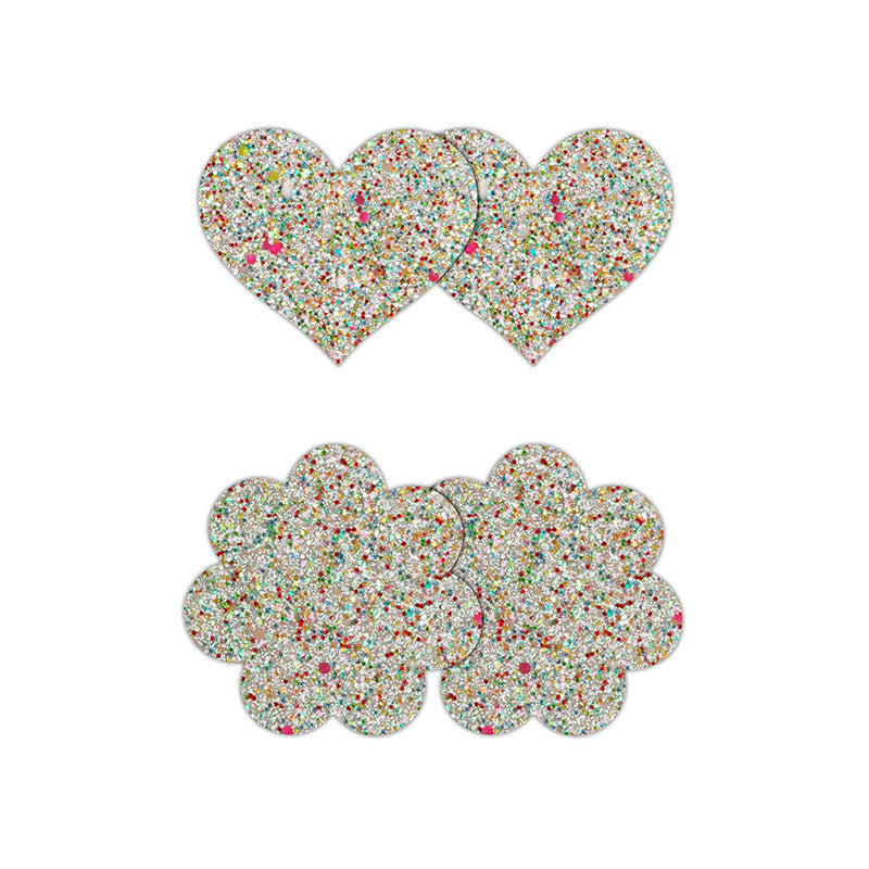 Pretty Pasties Heart & Flower Glow 2 Pair