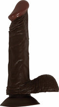 Load image into Gallery viewer, Afro American Whopper W/balls Vibrating 8in Brown
