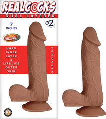Real Cocks Dual Layered #2 Brown 7 