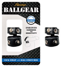 Load image into Gallery viewer, Ballgear Cock Strap W/ Ball Stretcher Black
