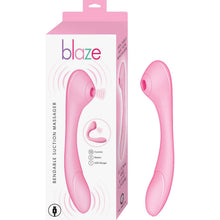 Load image into Gallery viewer, Blaze Bendable Suction Massager Pink
