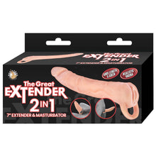 Load image into Gallery viewer, Great Extender 7 2 In 1 White Extender &amp; Masturbator &quot;
