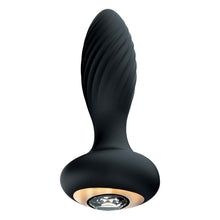 Load image into Gallery viewer, Goddess Diamond Vibrating Plug Black
