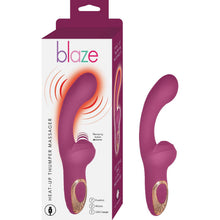 Load image into Gallery viewer, Blaze Heat-up Thumper Massager Eggplant
