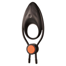 Load image into Gallery viewer, Cockpower Vibrating Ring W/ Adjustable Cock Tie Black
