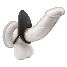 Load image into Gallery viewer, Cockpower Vibrating Ring W/ Adjustable Cock Tie Black
