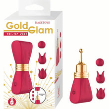 Load image into Gallery viewer, Gold Glam Tri Tip Vibe Red
