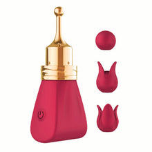Load image into Gallery viewer, Gold Glam Tri Tip Vibe Red
