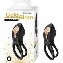 Load image into Gallery viewer, Gold Glam Cockring Black
