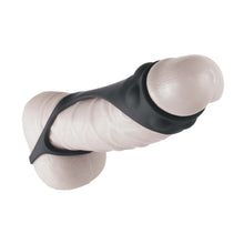 Load image into Gallery viewer, Enhancer Textured Cock Strap &amp; Ball Stretcher Black
