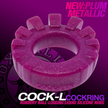 Load image into Gallery viewer, Cock-lug Lugged Cockring Plum

