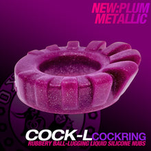 Load image into Gallery viewer, Cock-lug Lugged Cockring Plum
