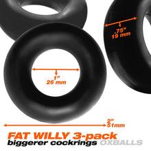 Load image into Gallery viewer, Fat Willy 3-pack Black
