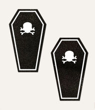 Load image into Gallery viewer, Pastease Coffin With Glow In The Dark Breast Pasties
