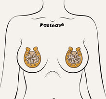 Load image into Gallery viewer, Pastease Giddy Up Sparkling Golden Nipple
