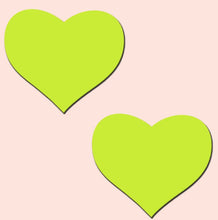 Load image into Gallery viewer, Pastease Hearts Glow In The Dark Neon Yellow
