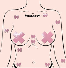 Load image into Gallery viewer, Mini Body Pasties 10pk Faux Pleather Pink
