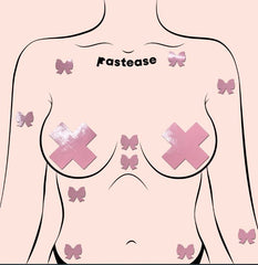 Mini Body Pasties 10pk Faux Pleather Pink