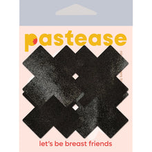 Load image into Gallery viewer, Pastease Petite Plus X Small Liquid Black Cross 2 Pairs
