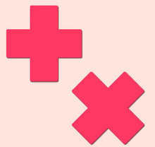 Load image into Gallery viewer, Pastease Plus X Glow In The Darl Neon Pink Cross
